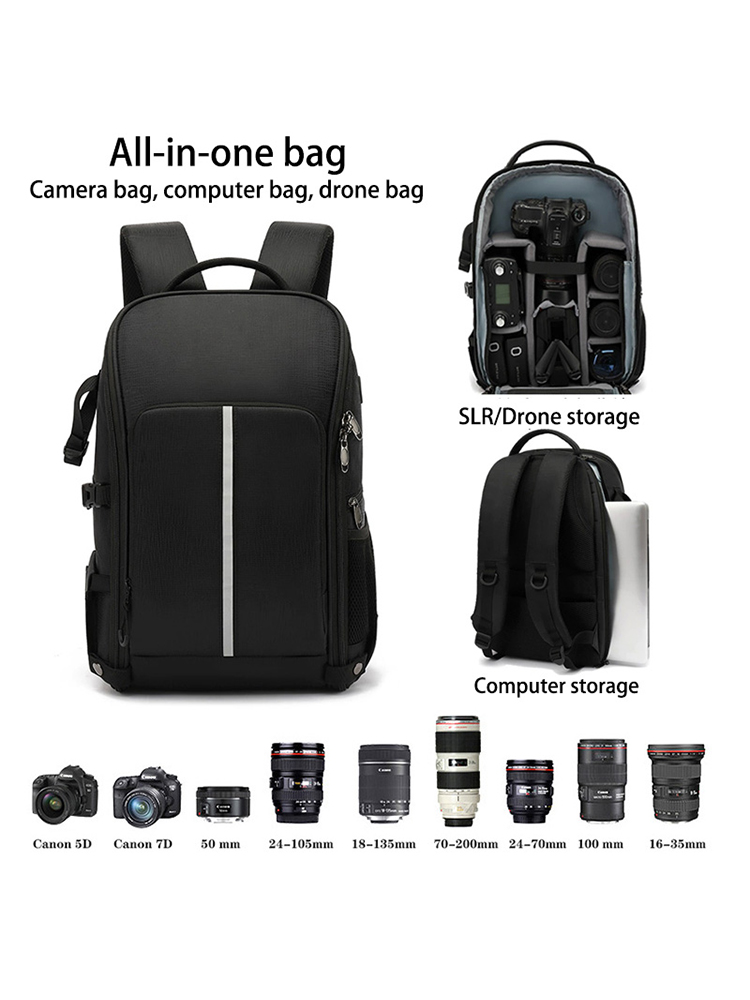 Drone Battery - Outdoor Photography Backpack DSLR Camera Bag
